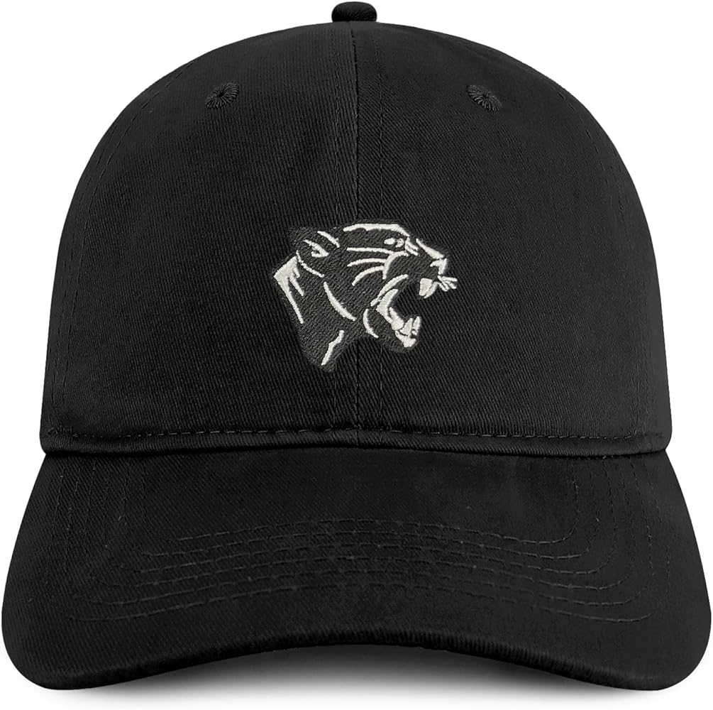 Trendy Apparel Shop Black Panther Embroidered Soft Crown Cotton Baseball Cap