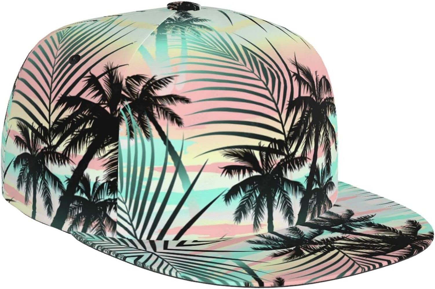 Hawaiian Palm Tree Hats Women Men Tropical Flower Adjustable Snapback Hats Baseball Caps