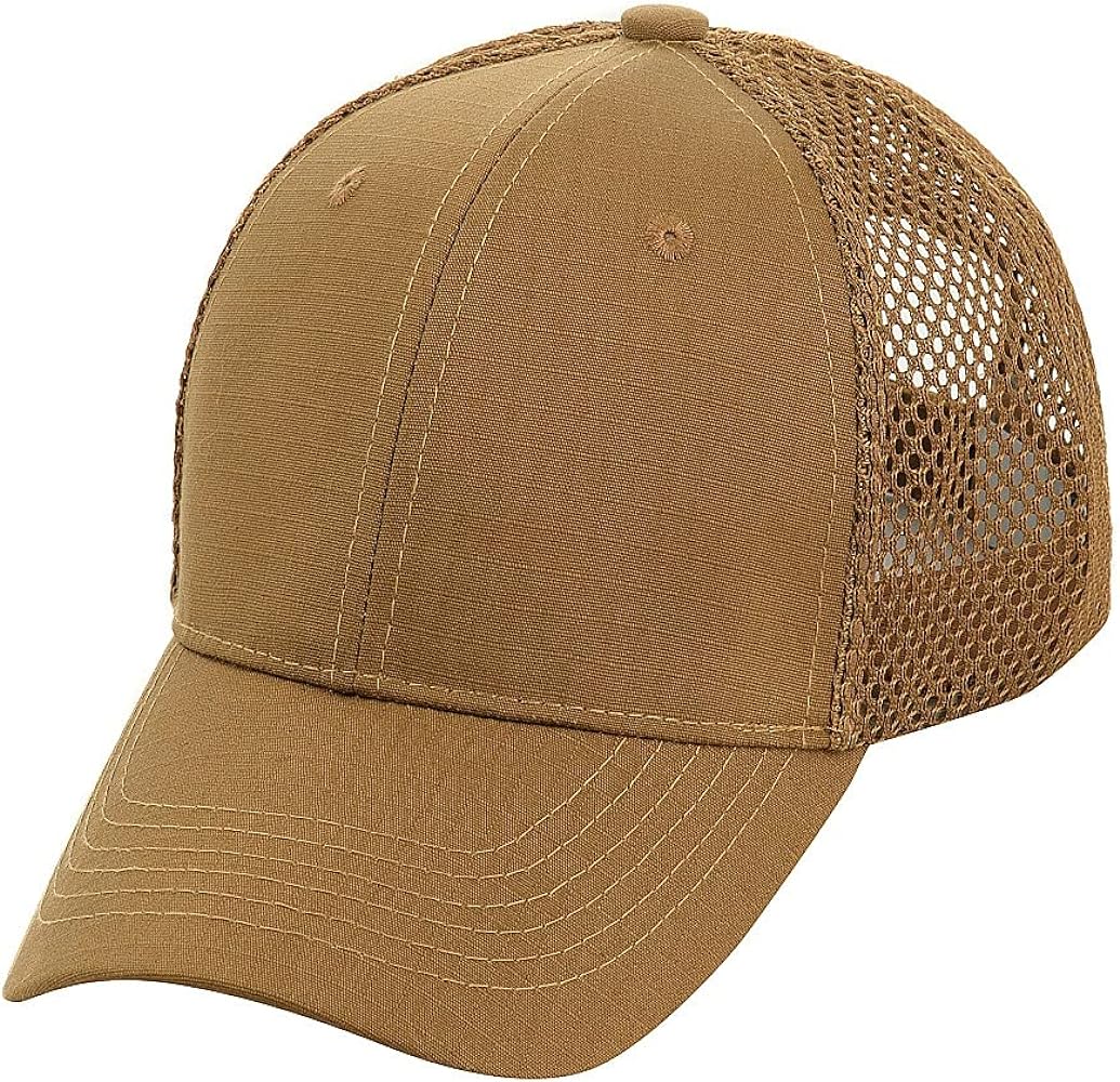 M-Tac Tactical Baseball Cap - Adjustable Military Workout Ball Cap, Ripstop Mesh Hats for Men and Women