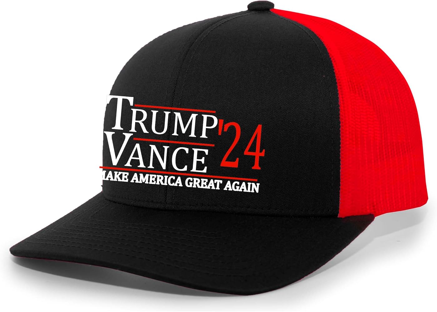 Trenz Shirt Company Trump Vance 2024 Make America Great Again Mesh Back Trucker Hat