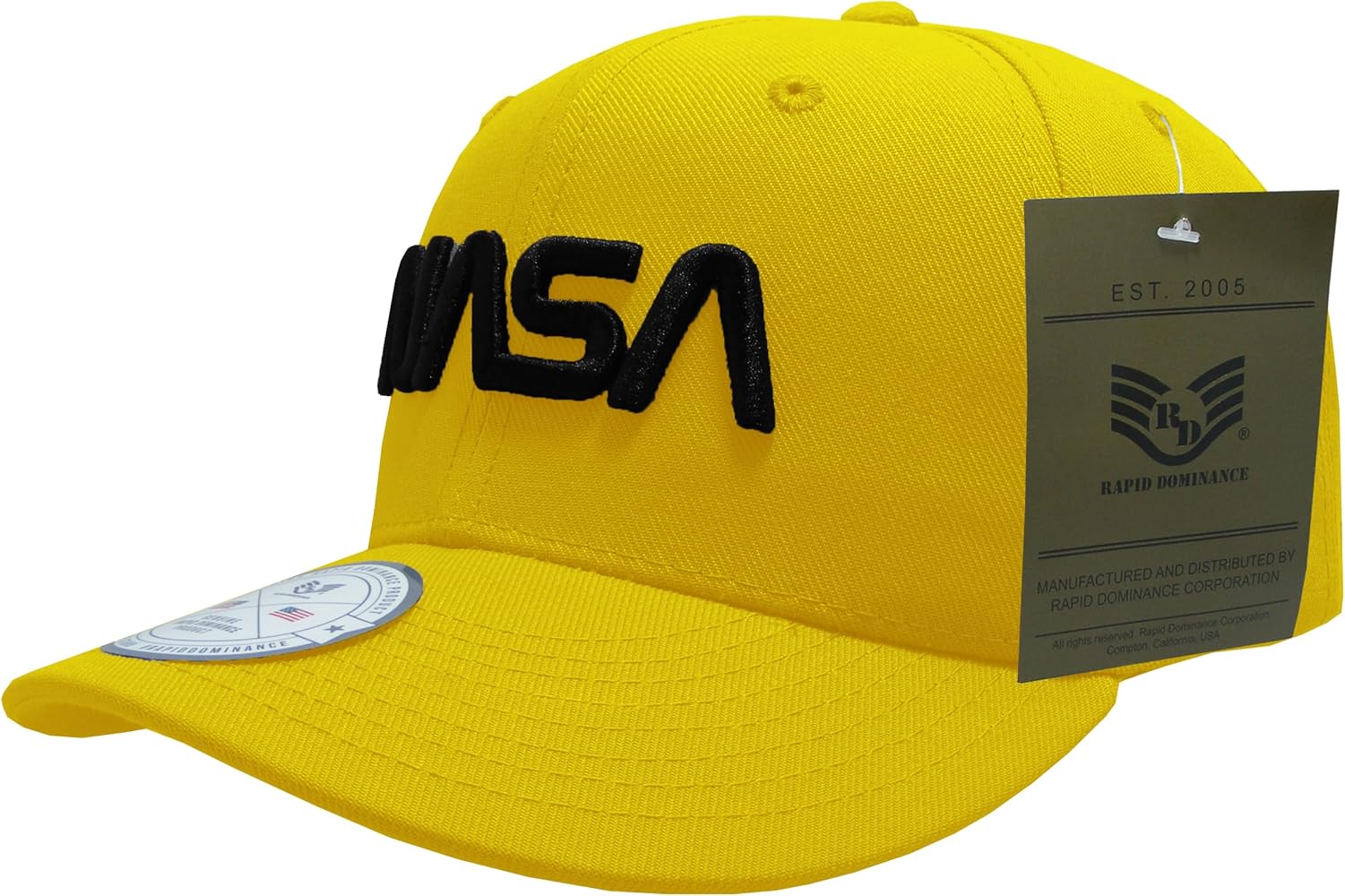 Rapiddominance Standard NASA Deluxe Caps, Worm, Yellow