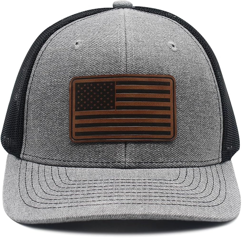 USA American Flag FAFO Leather Patch Hat Adjustable Baseball Cap Trucker Hat Stylish Unisex Hats for Women Men