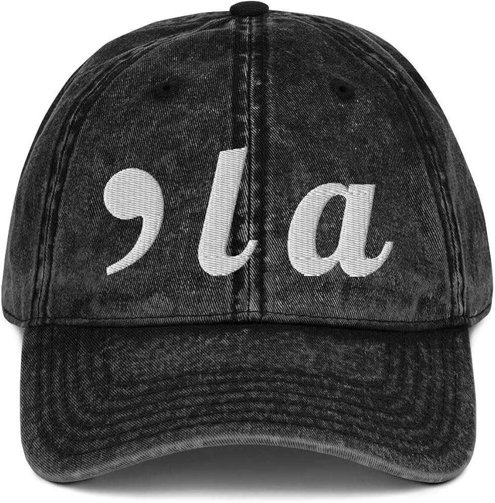 Comma La Kamala Harris Hat (Embroidered Vintage Cotton Twill Cap)